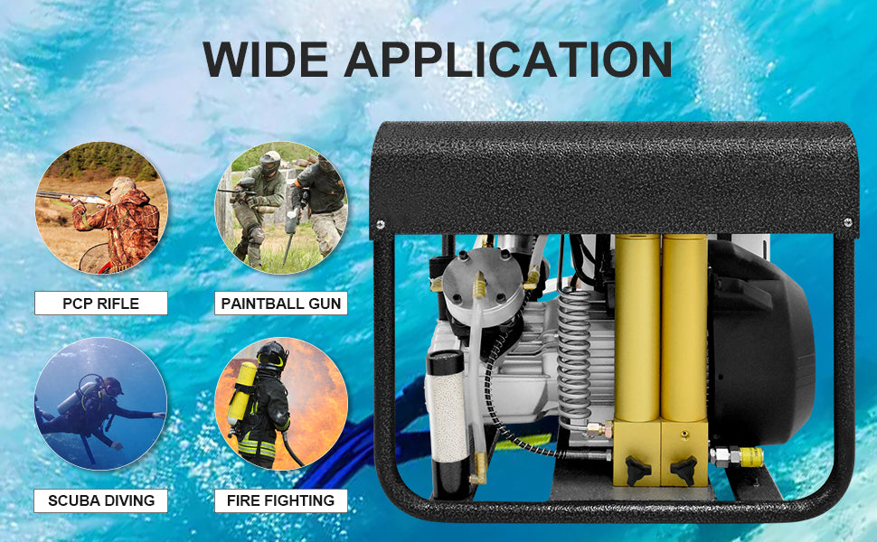 Tudiving Portable Scuba Tank Compressor Auto Stop Version