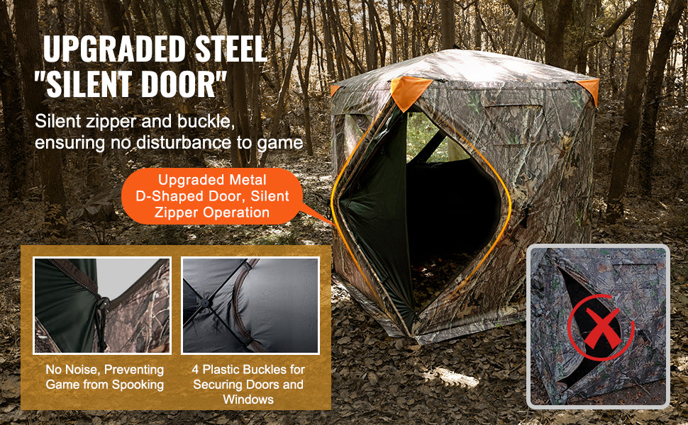 VEVOR Hunting Blind See Through Ground Blind 2 3 Person