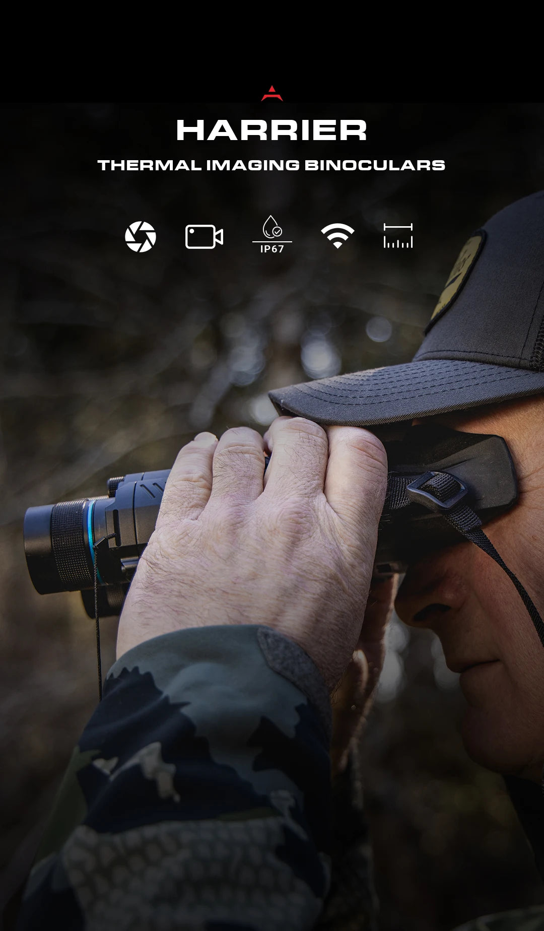 Pard Harrier Hunting Thermal Imaging Binocular Built-in Rangefinder 20mK 12μm Video Recording Camera