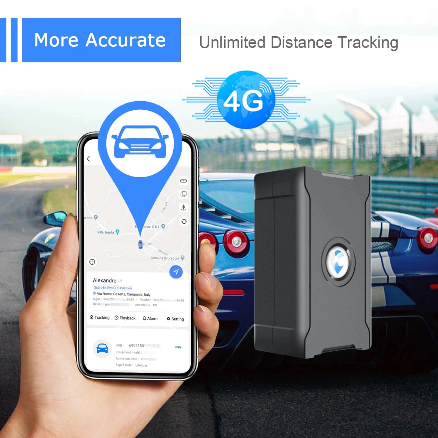 Car GPS Tracker Safe Fences No APN Setting With First Use
