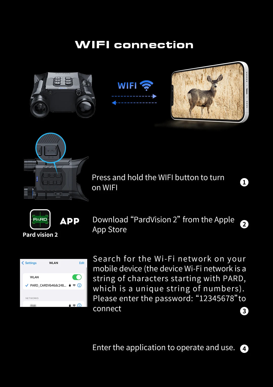 Pard Harrier Hunting Thermal Imaging Binocular Built-in Rangefinder 20mK 12μm Video Recording Camera