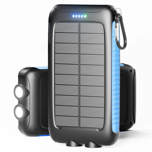 38800mAh Solar Power Bank Dual USB Waterproof Fast Charging