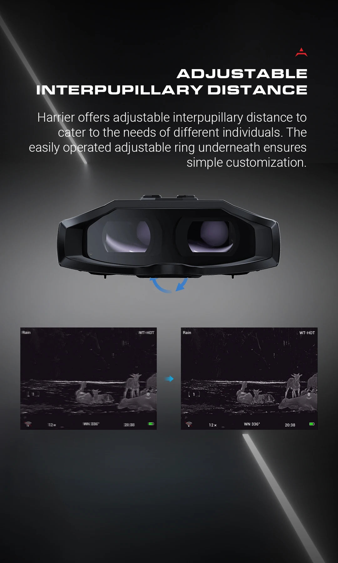 Pard Harrier Hunting Thermal Imaging Binocular Built-in Rangefinder 20mK 12μm Video Recording Camera