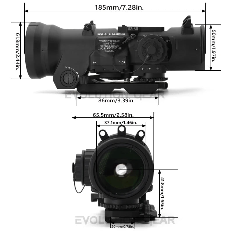 NEW DR1.5-6x RifleScope Fixed Dual Field of View Milspec Red Illmination Red Dot Sight Scope For Hunting with Killflash 1.5X 6X