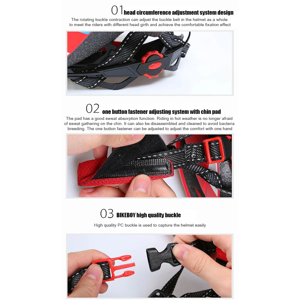 VKTECH MTB Bike Helmet For Men And Women Adjustable Cycling