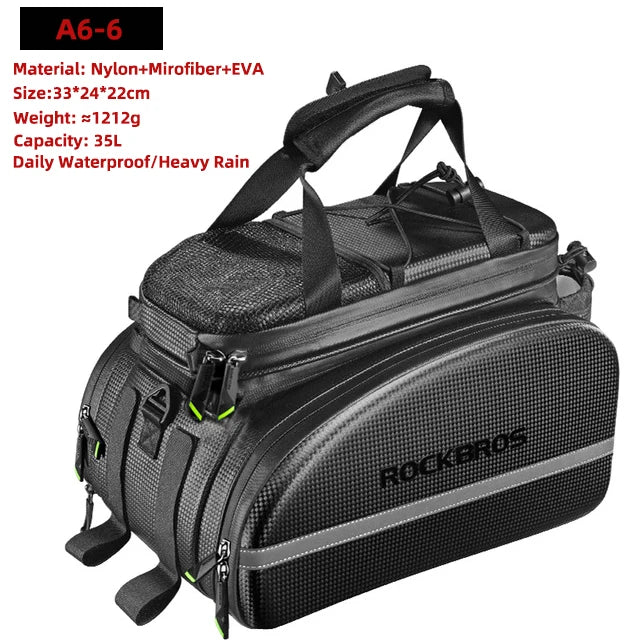RockBros 3 In 1 Bike Panniers Carrier Waterproof Trunk Bags