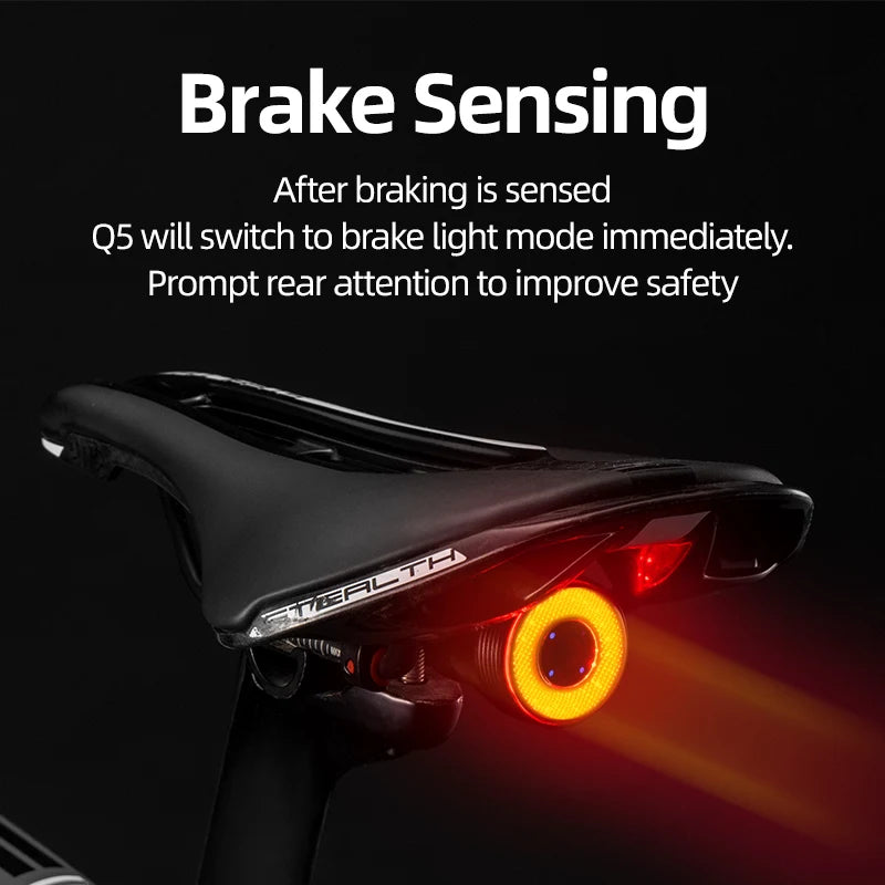 Rockbros Bicycle Smart Auto Brake Sensing LED Taillight IPX6