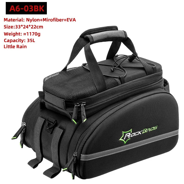 RockBros 3 In 1 Bike Panniers Carrier Waterproof Trunk Bags