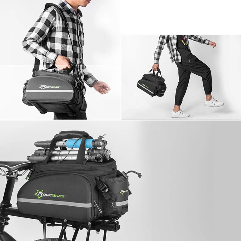 RockBros 3 In 1 Bike Panniers Carrier Waterproof Trunk Bags