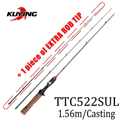 Kuying Teton Soft Light Baitcasting Spinning Rod Combo
