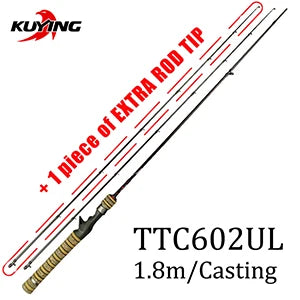 Kuying Teton Soft Light Baitcasting Spinning Rod Combo