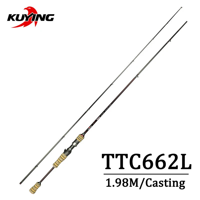 Kuying Teton Soft Light Baitcasting Spinning Rod Combo