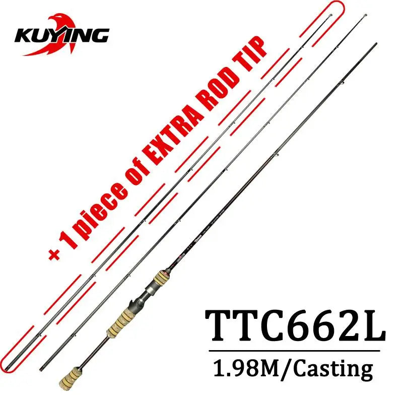 Kuying Teton Soft Light Baitcasting Spinning Rod Combo