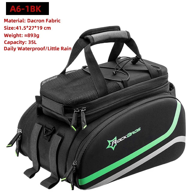 RockBros 3 In 1 Bike Panniers Carrier Waterproof Trunk Bags