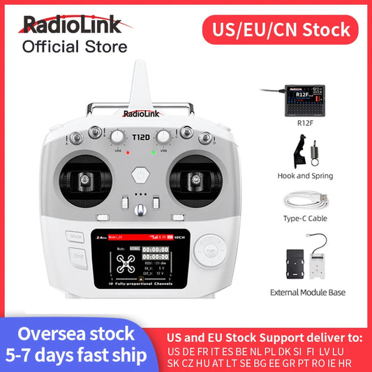 Radiolink T12D 12 Channel ELRS Transmitter R12F External