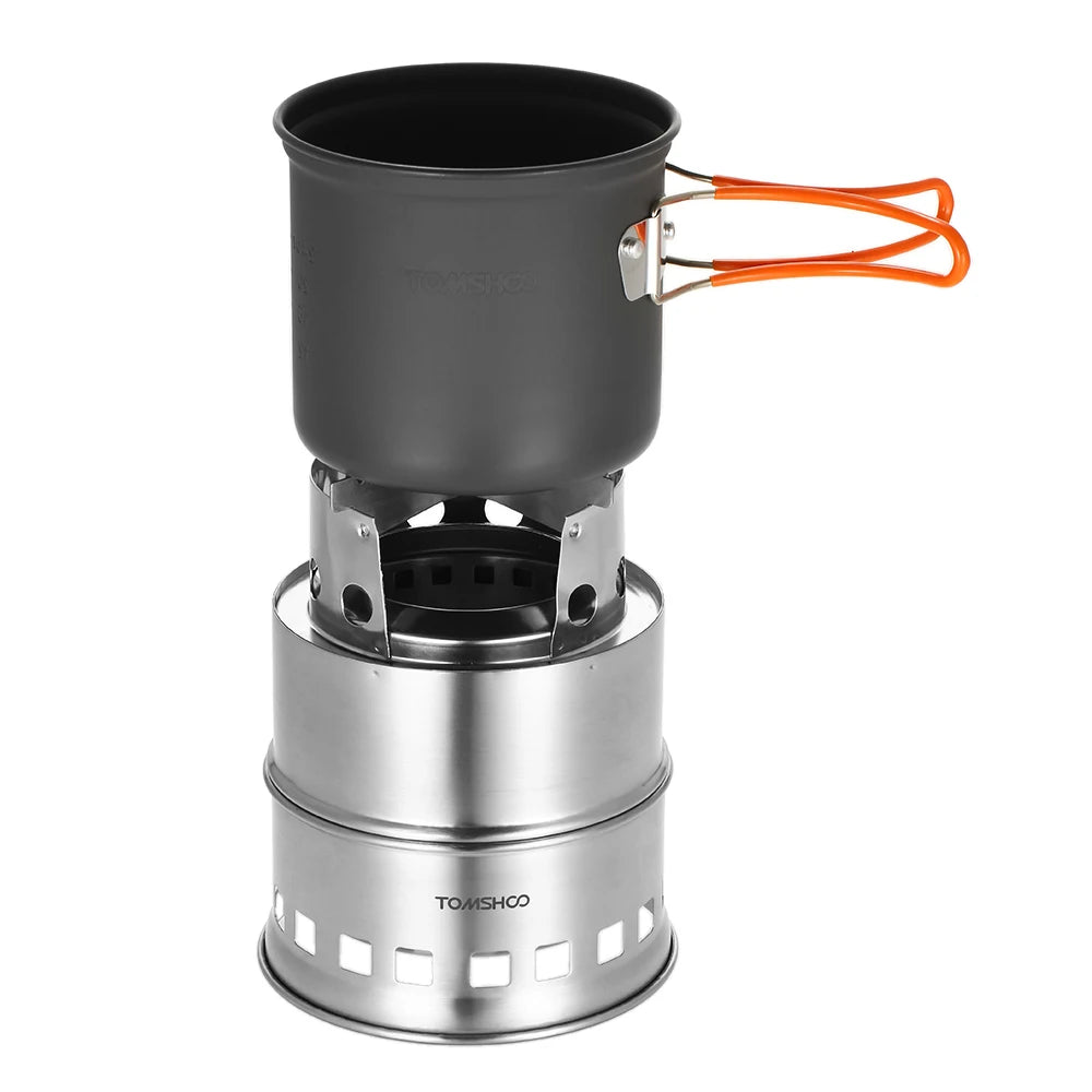 Upgrade Camping Stove & Backpacking Stove Portable Folding Windproof Wood Burning Stove Camping Hiking Picnic BBQ