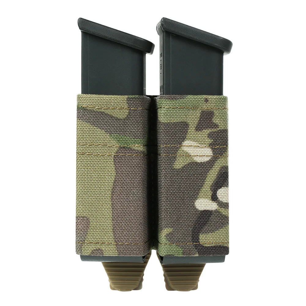 OPHIDIANTAC FAST 9MM Single/Double Mag Bag MOLLE Mag Pouch  Hunting CS Games Air soft Holder With Nylon Support Clip