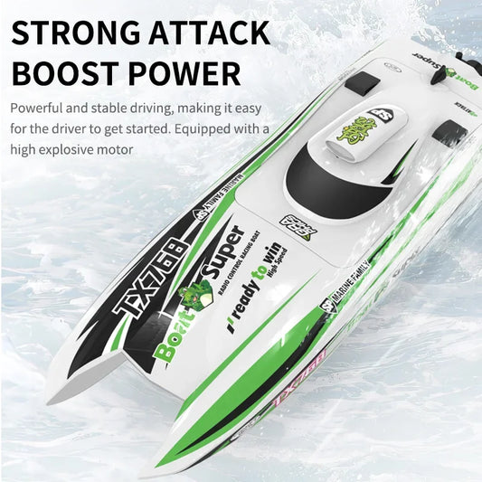 JIKEFUN TX768 Brushless RC Speedboat 2.4G Remote Control 45KMH