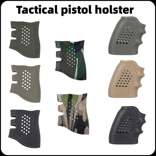 Pistol Rubber Non-slip Rubber Grips for Revolver Non-slip Revolver Pistol Paintball Airgun Hunting Accessories