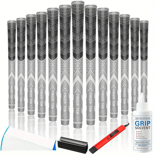13 Golf Club Standard Grips/Medium Corded Rubber Multi-Purpose Composite Grips Kits