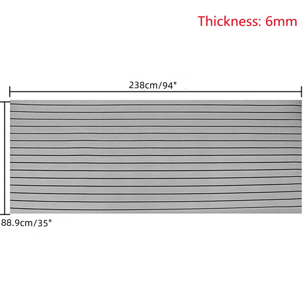 3 Sizes EVA Foam Faux Teak Boat Decking Mat Self Adhesive