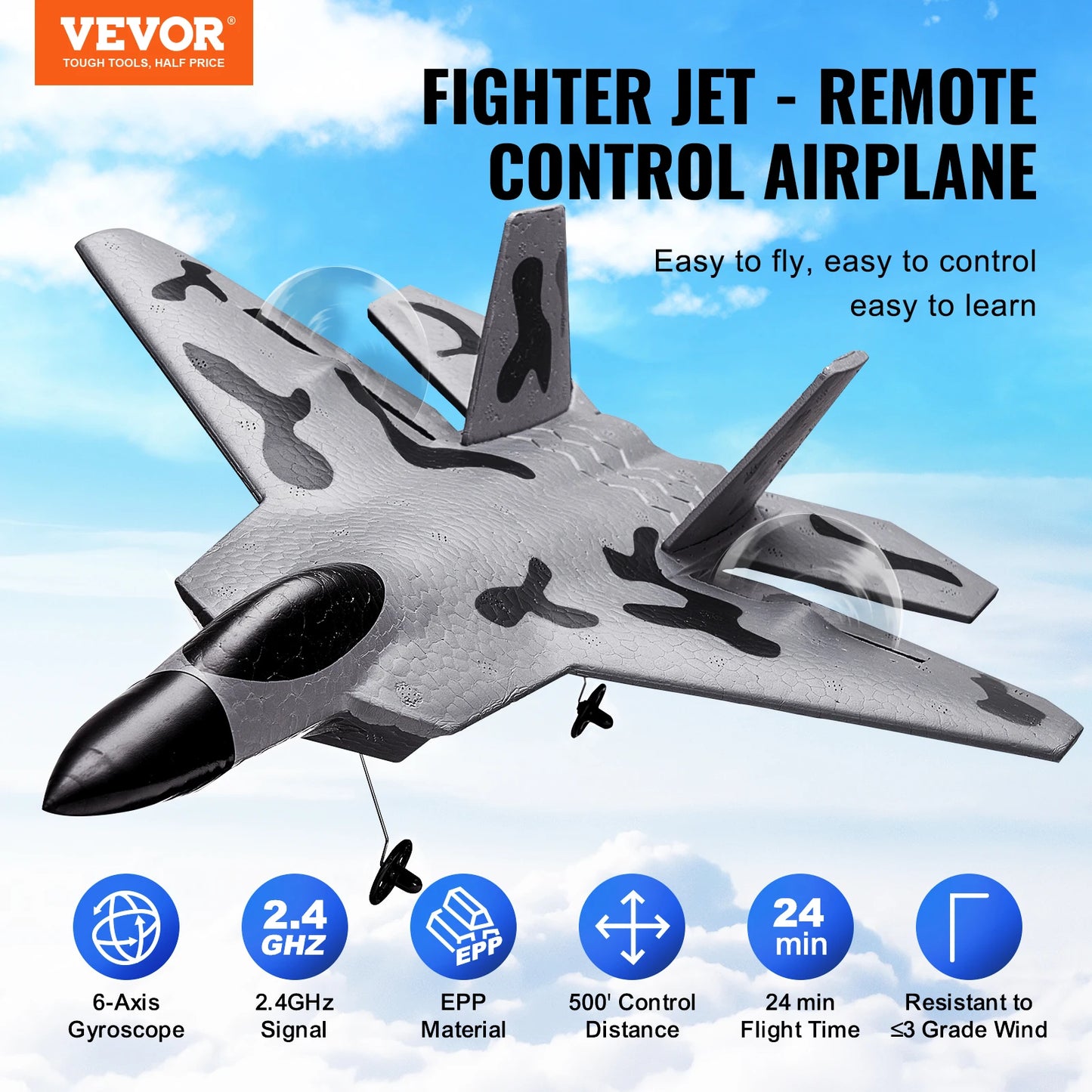 SucceBuy F22 RC Plane 2 4G Glider EPP Foam For Kids Gift