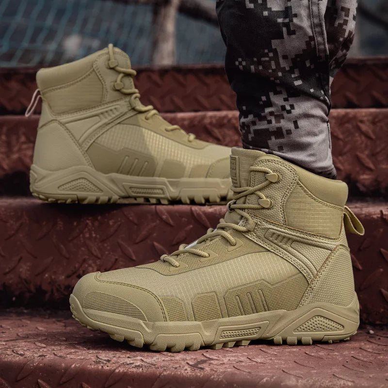 Men's Military Boots Hiking Desert Tactical Boots Men Special Force Climbing Shoes Sports Waterproof Ankle Boots Mens Work Boots