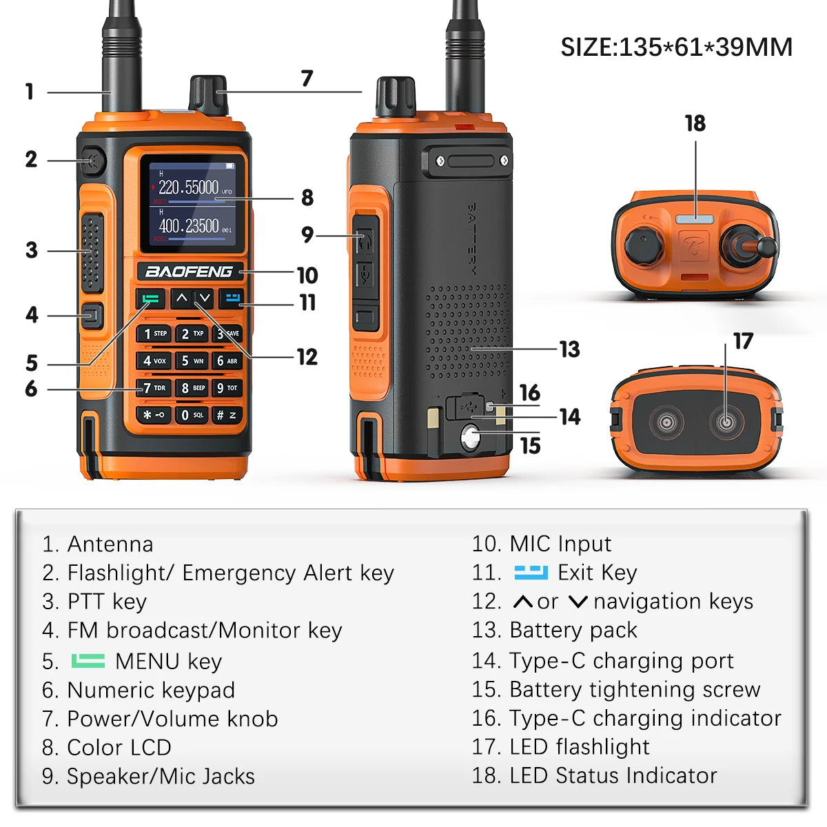 Baofeng UV 17R Walkie Talkie Tri Band Long Range 5W
