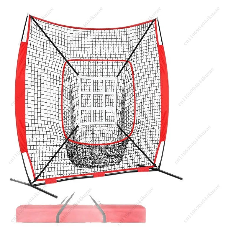 7x7 Baseball Softball Practice Net, Indoor Outdoor Portable Rebound Strike Net for Bat Hitting Training