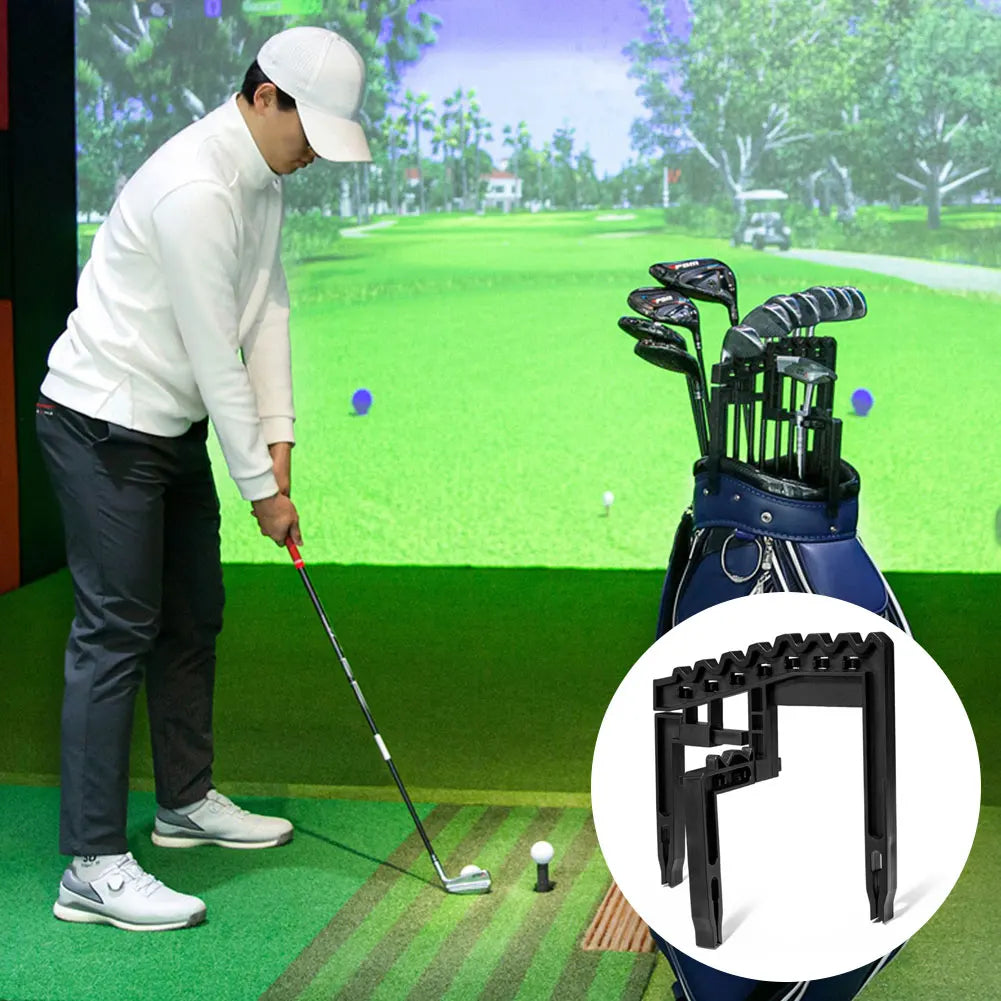 Golf Club Bracket Holds 9 Clubs Putter Clip Club Holder Adjustable Width Golf Club Display Bracket Anti-Shake for Golf Club