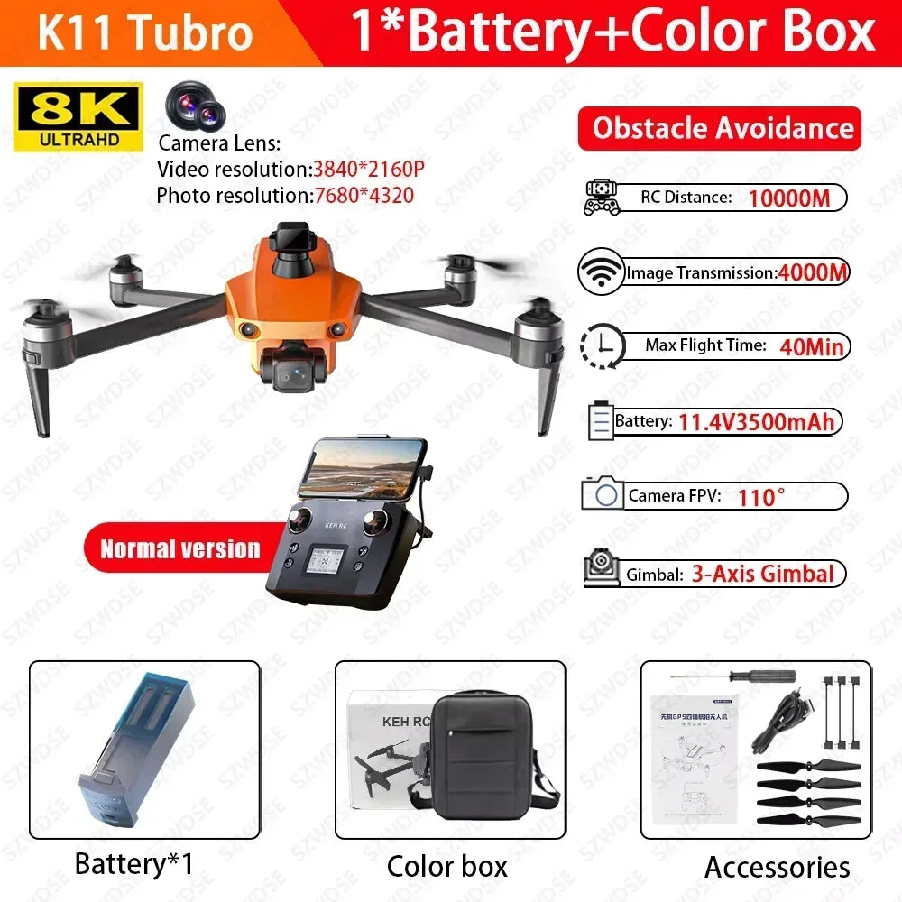 Cole K11 Turbo Drone Aerial 8K HD Dual Camera With Airdrop