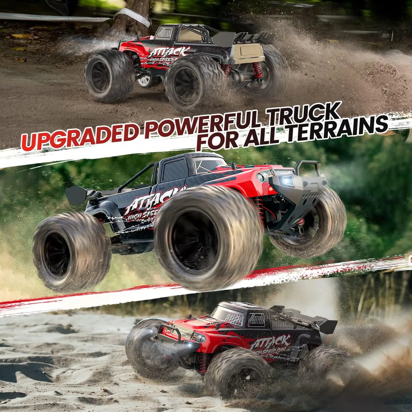 Deerc 9500E RC Car 4x4 Off Road Monster Truck All Terrain