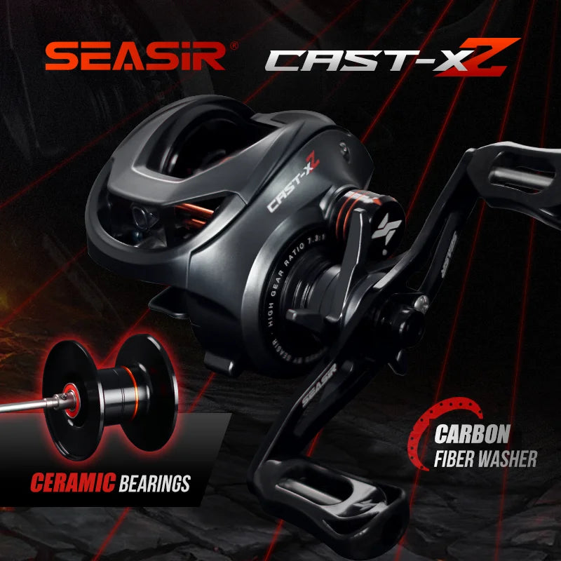 SeaSir Cast X2 Baitcasting Reel 7 to 1 Ceramic Bearings