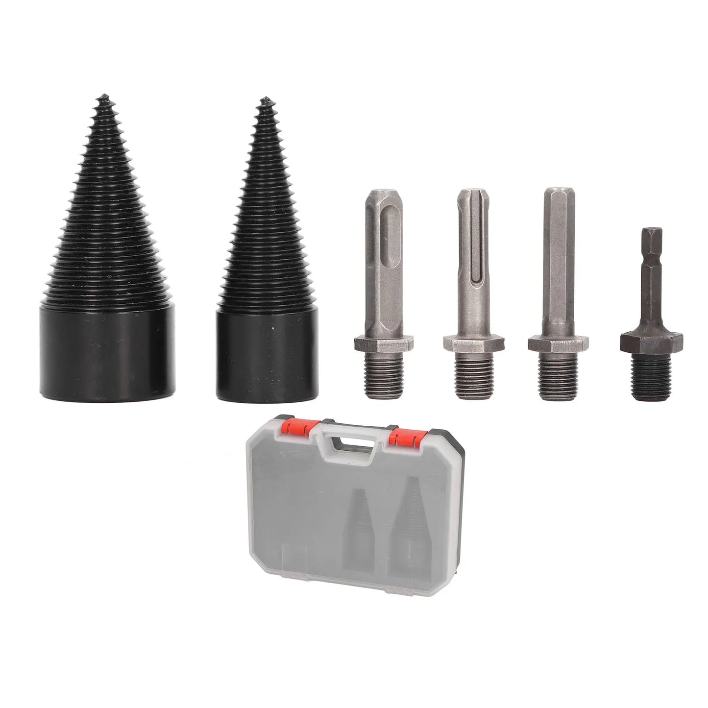 Hancaner Wood Splitter Drill Bit Set Detachable Cone For Camping