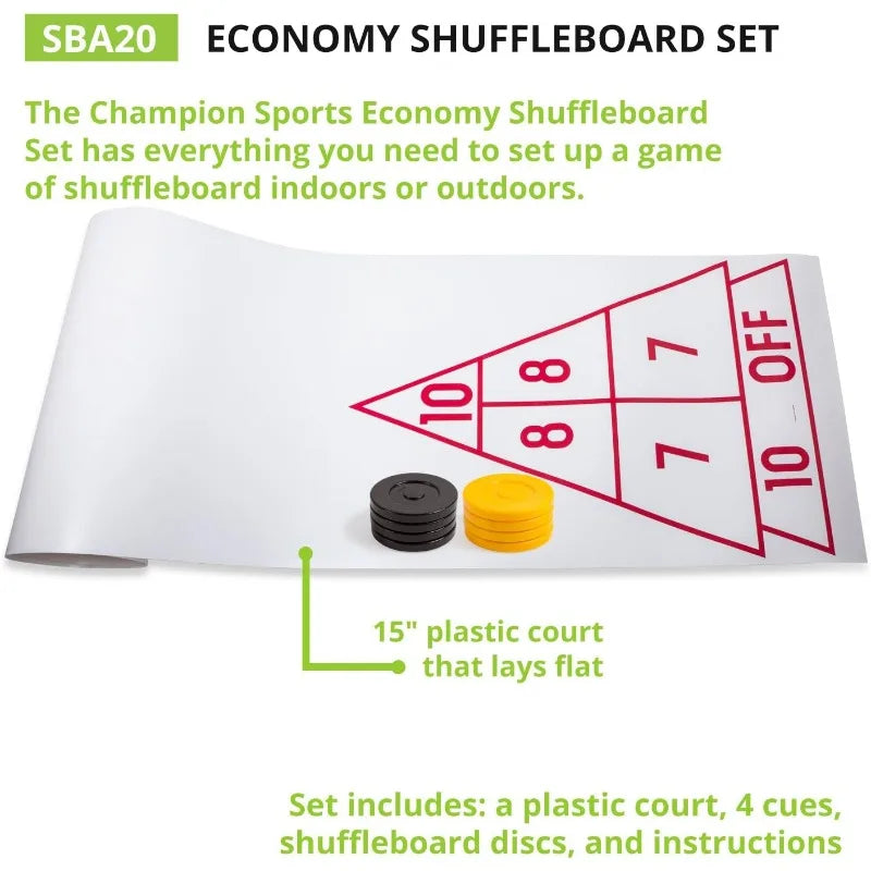 Champion Sports Shuffleboard Set: Indoor Outdoor Game