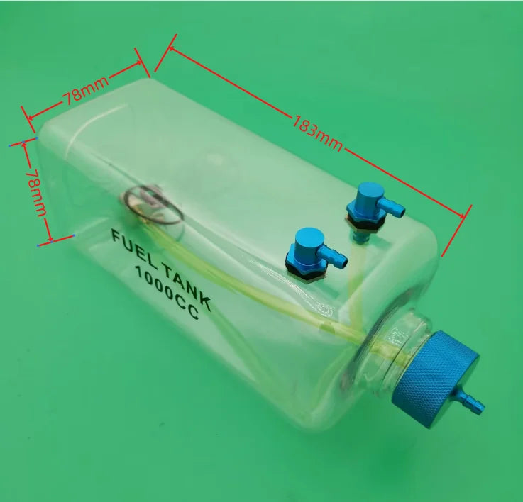 RC Plane Fuel Tank Transparent Plastic 300ML 400ML 500ML 750ML 1000ML 1600ML For Gas oil turbine jet or Airplane Model