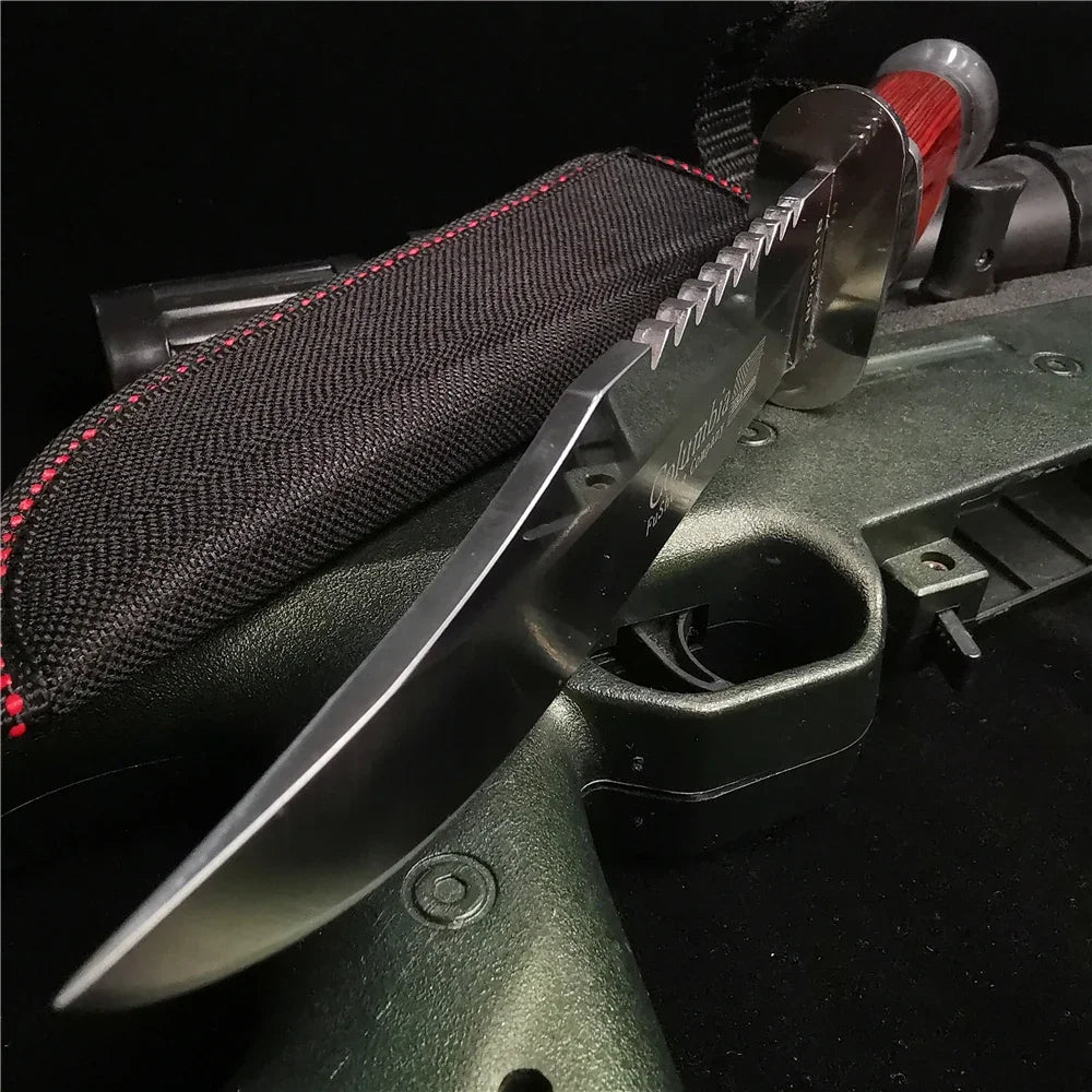 Sharp Sword, Stainless Steel Knife, Outdoor Camping Hunting Knife, with Nylon Knife Cover, Carry Around, Sharp and Durable