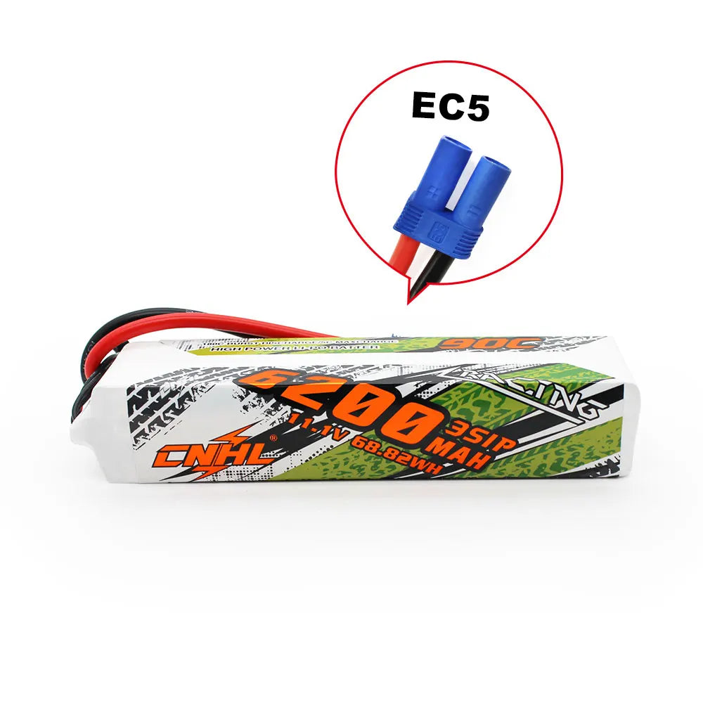 CNHL LiPo 3S 11.1V 5200 6200 9500mAh 90C EC5 RC Cars