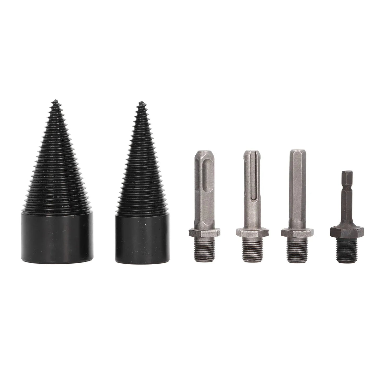 Hancaner Wood Splitter Drill Bit Set Detachable Cone For Camping