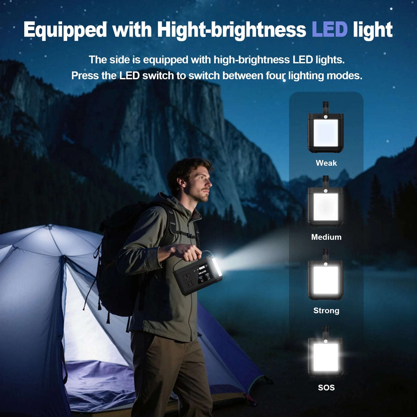 SBAOH 88.8Wh Portable Power Station for Camping RV AC 120W
