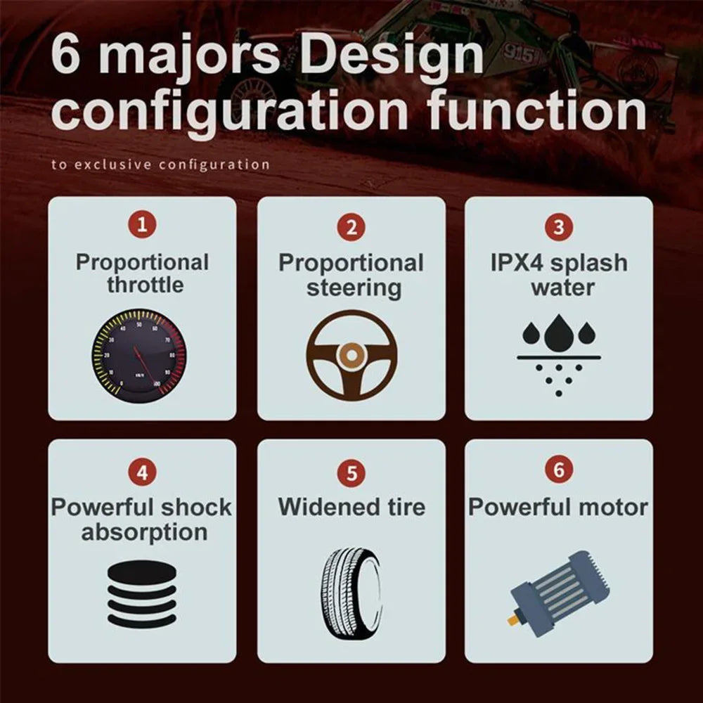 WLtoys 4WD RC Car Off Road Monster Truck Remote Control