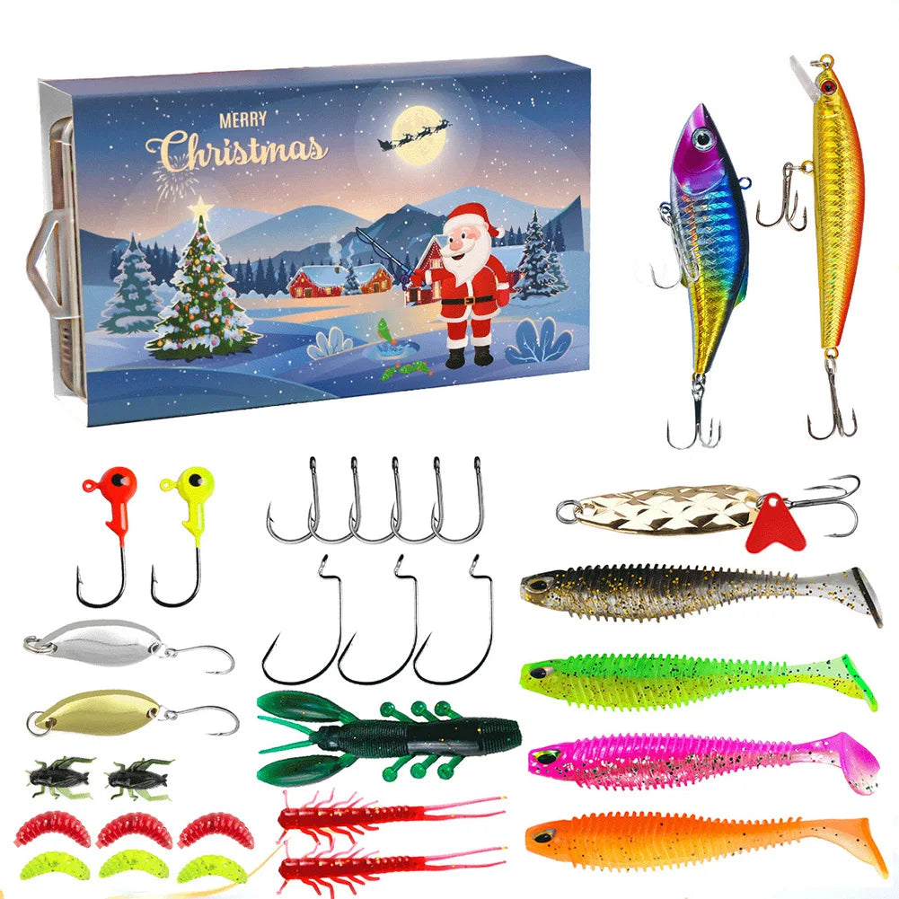 Fishing Lures Kit Soft Lures Spoons Minnow Jig Hooks