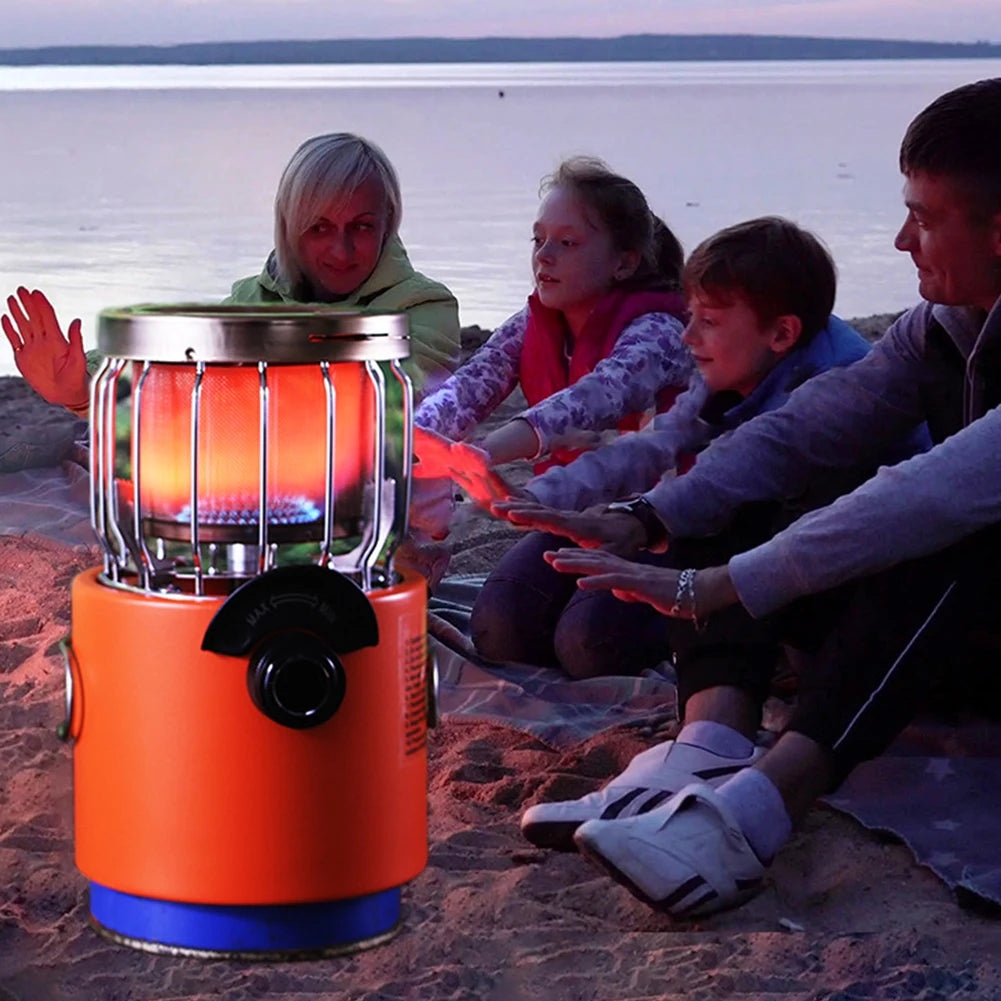 2 In 1 Camping Stove Portable 2000W Gas Tent Heater