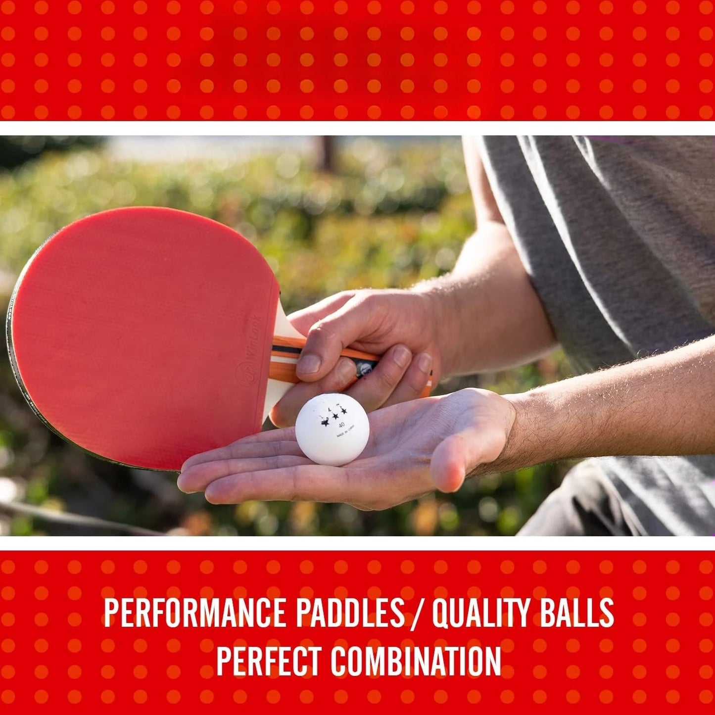 Ping Pong Paddles Sets - Portable Table Tennis Paddle Set with Ping Pong Paddles Professional Case & Ping Pong Balls