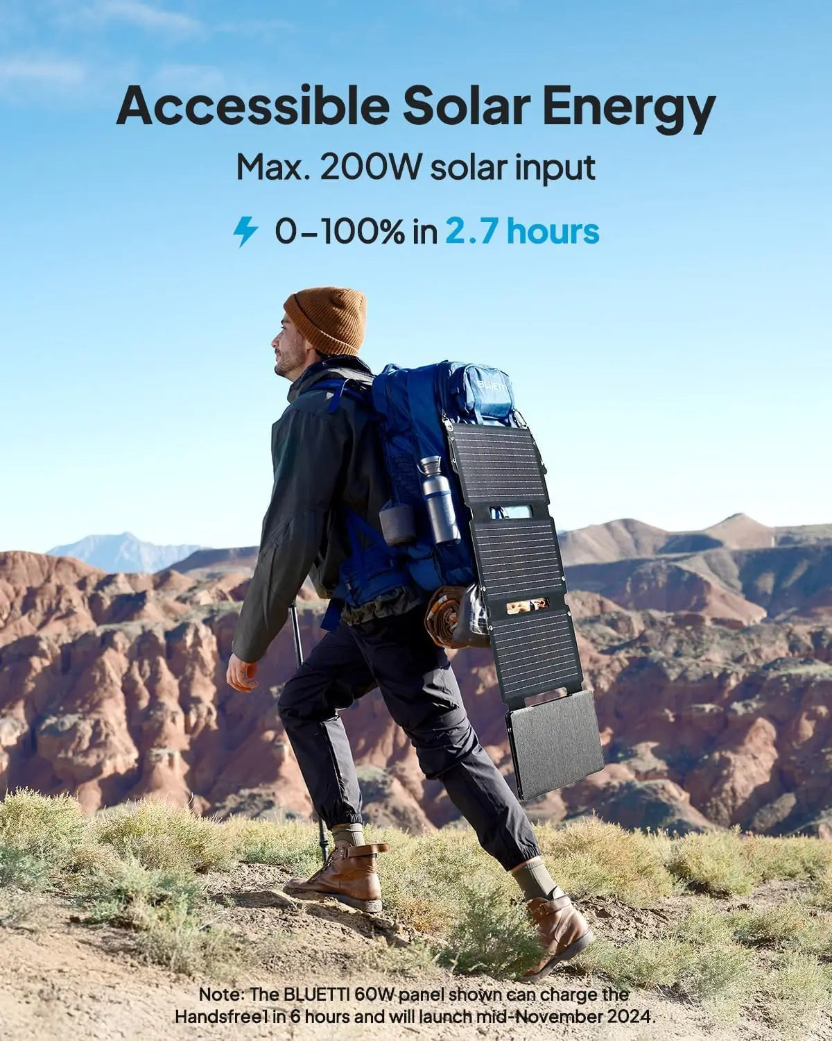 Bluetti Solar Backpack Power Station 268.8Wh LiFePO4