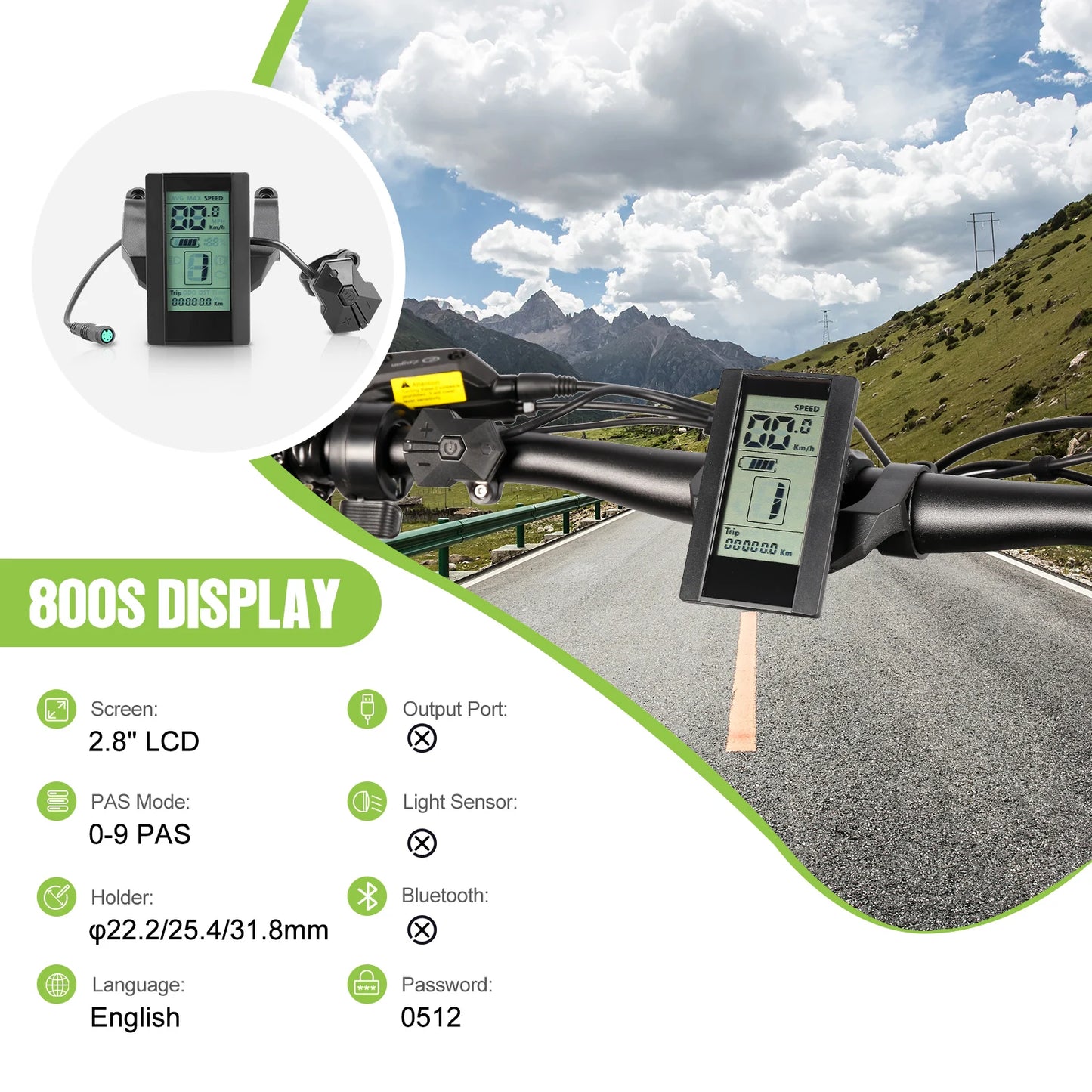 TFT Bike Display DPC18 DZ40 500C C961 UART Bluetooth IP65