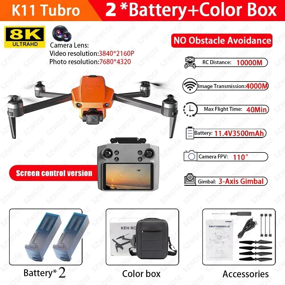 Cole K11 Turbo Drone Aerial 8K HD Dual Camera With Airdrop