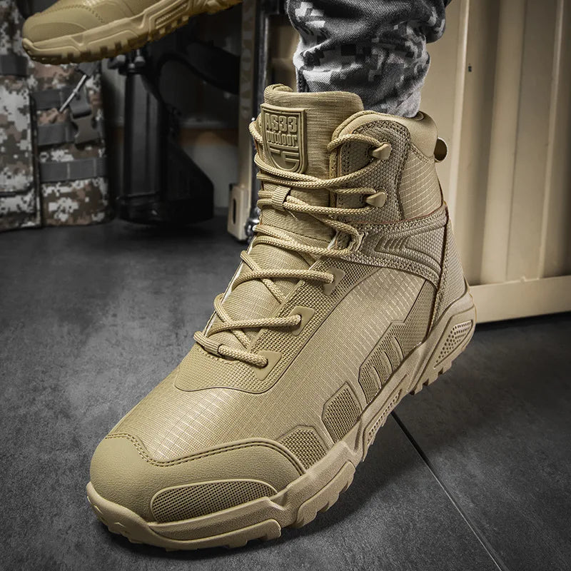 Men's Military Boots Hiking Desert Tactical Boots Men Special Force Climbing Shoes Sports Waterproof Ankle Boots Mens Work Boots