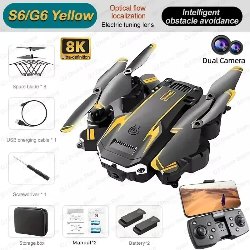 QJ S6 G6 GPS Drone 4K Camera Foldable Quadcopter FPV WiFi