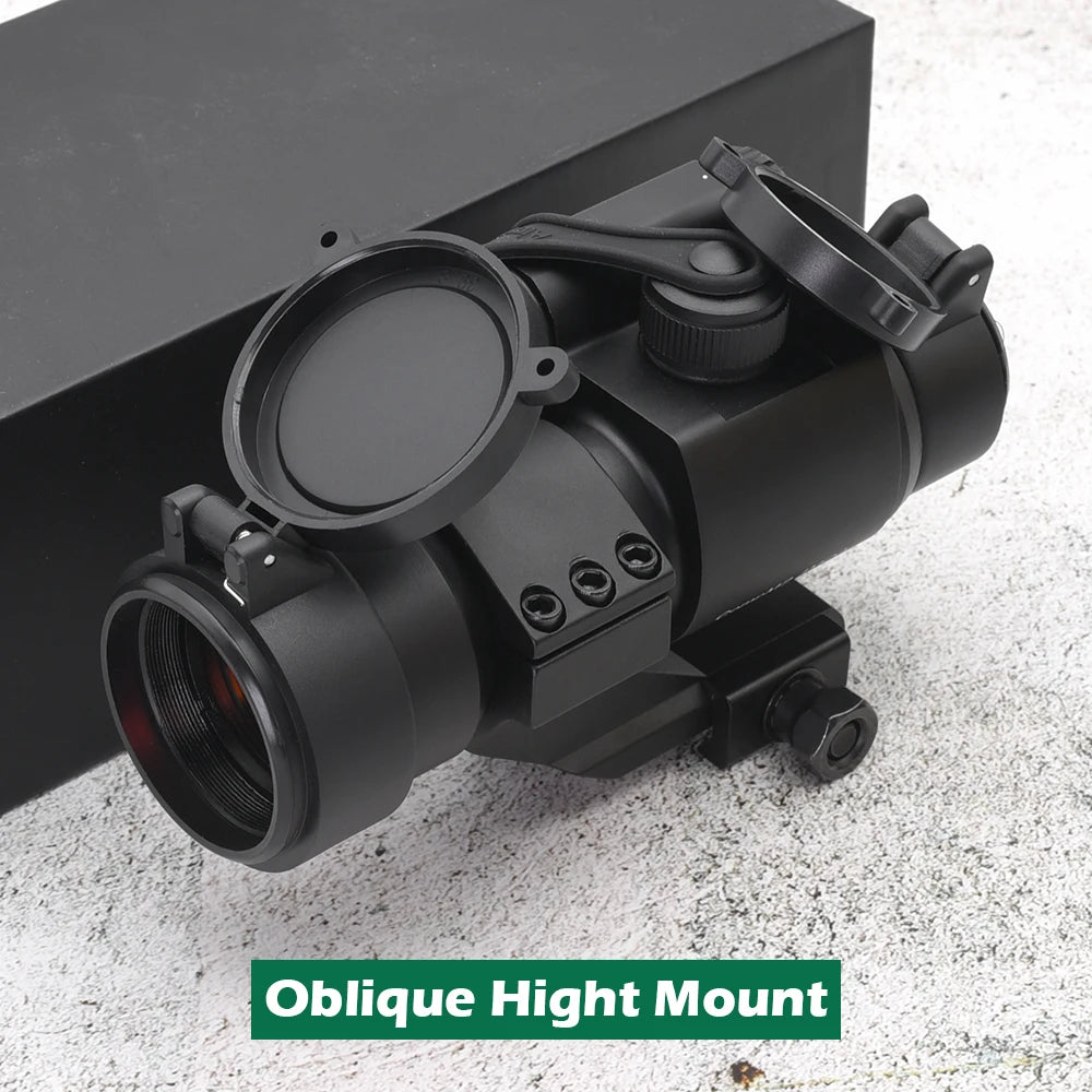 Holy Warrior M2 Red Dot with Basic / Oblique Mount 4MOA Reflex Sight and Lens Caps Full Markings for Hunting Airsoft